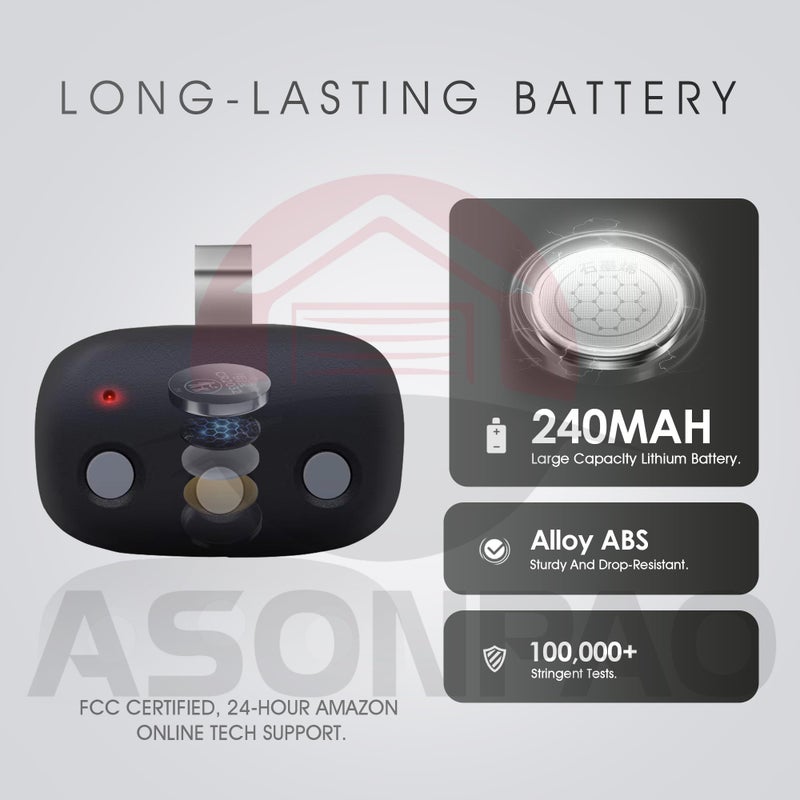 ASONPAO 2 X MCT-3 جهاز فتح باب المرآب الخطي عن بعد LD033 LD050 LS050 ضمان 3 سنوات - Image 3