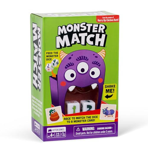 Exploding Kittens Monster Match Matching Dice Game for Kids Ages 4 26 Players Fun Family Game NightCreative Kids Game - Image 1