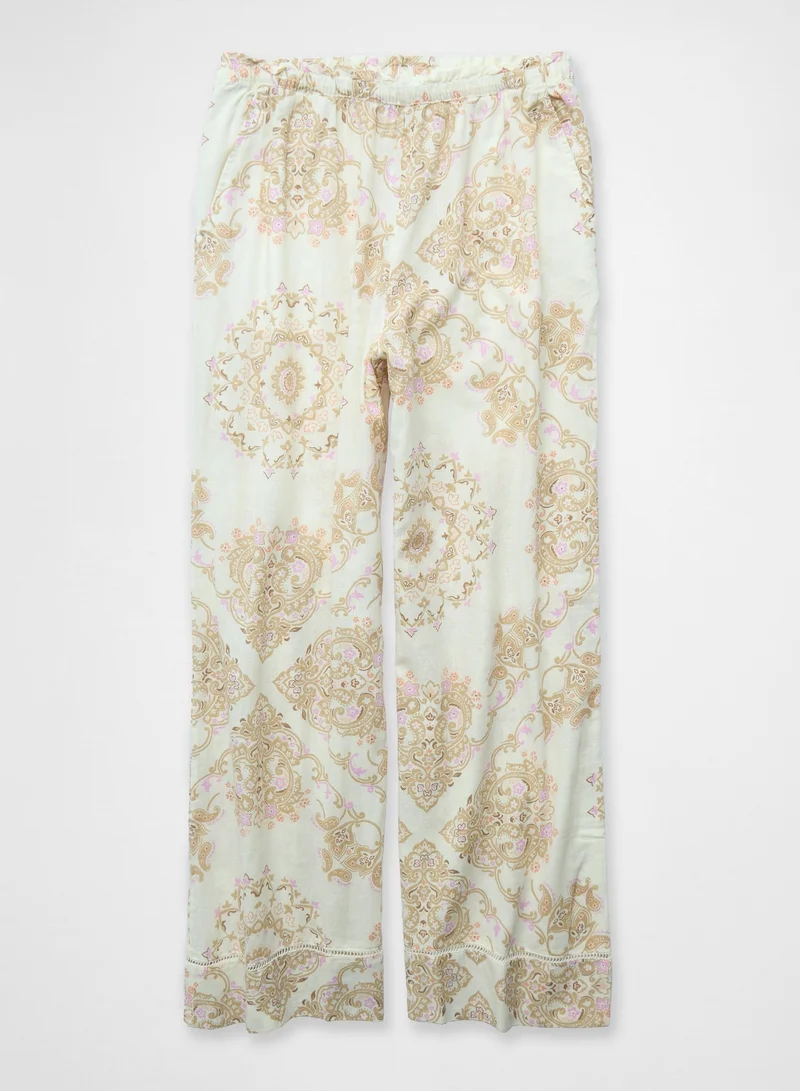 American Eagle AE High-Waisted Linen-Blend Pull-On Pant