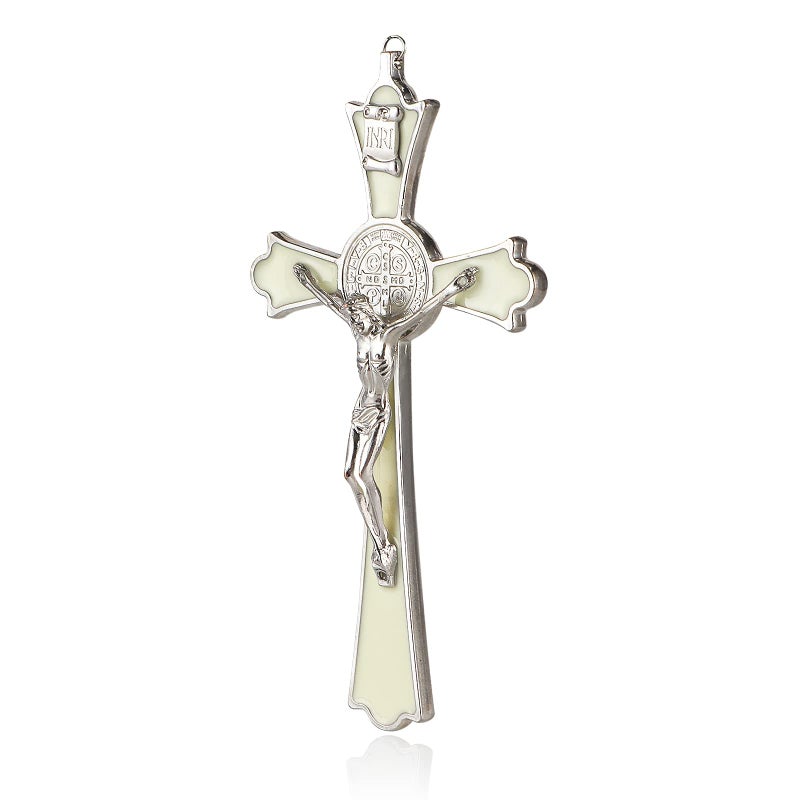 VINETEN Saint Benedict Enamel Crucifix - Crucifix Wall Cross Metal Wall Art-8 Inch Cross Give Blessing and The Spiritual Sacred:Faith Gift for your Acquaintances - Image 5