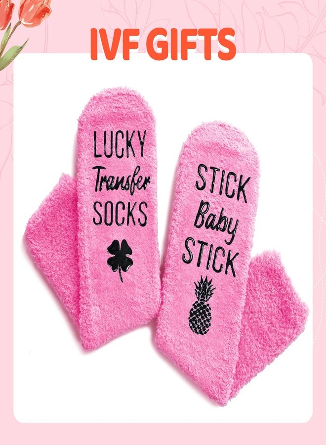 Happy Pop HAPPYPOP IVF Gifts for Women - Fertility Infertility Embryo Transfer Gifts for Wife on Lucky Transfer Day, Egg Retrieval Pineapple Fuzzy Socks - Image 3