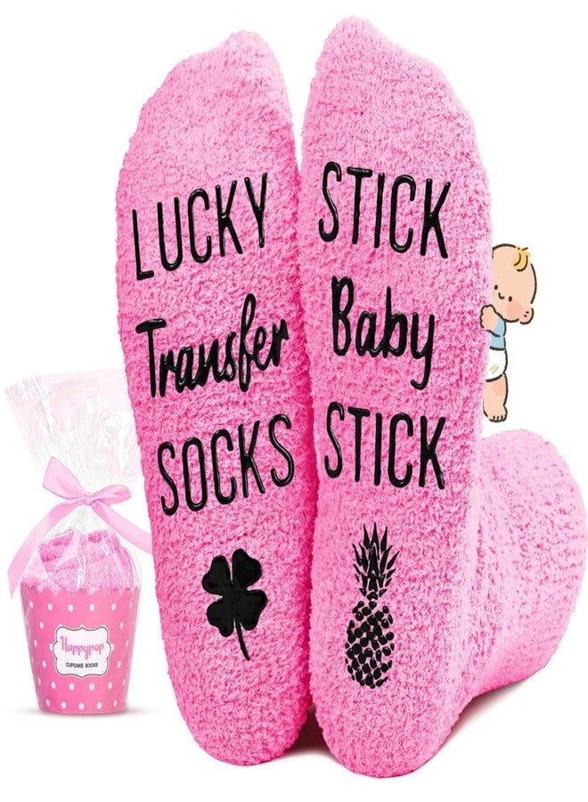 Happy Pop HAPPYPOP IVF Gifts for Women - Fertility Infertility Embryo Transfer Gifts for Wife on Lucky Transfer Day, Egg Retrieval Pineapple Fuzzy Socks - Image 1