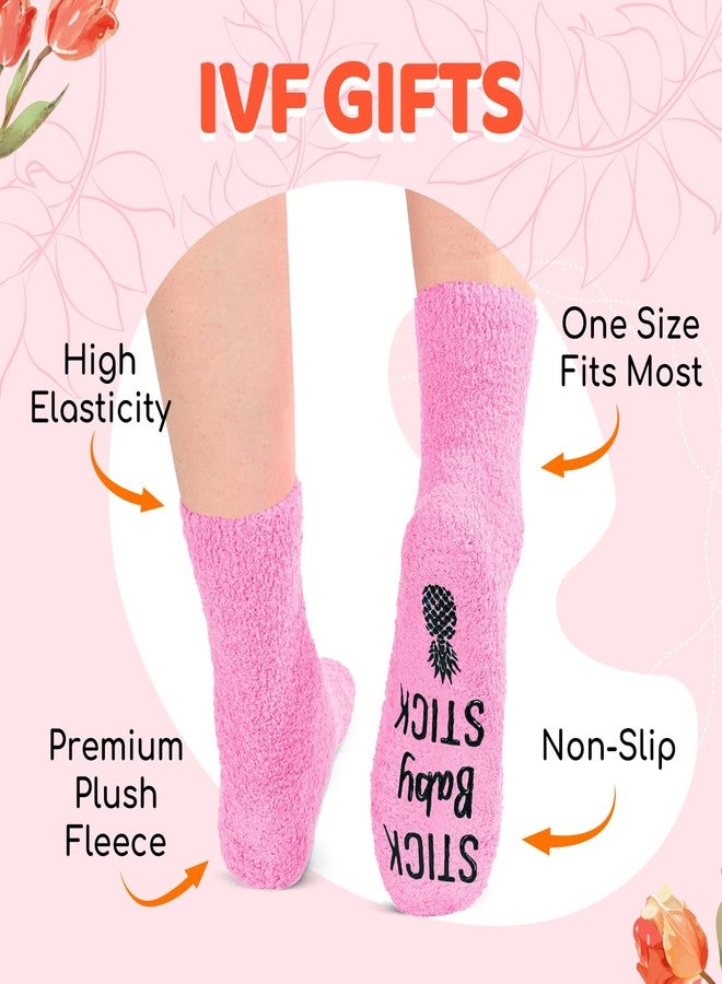 Happy Pop HAPPYPOP IVF Gifts for Women - Fertility Infertility Embryo Transfer Gifts for Wife on Lucky Transfer Day, Egg Retrieval Pineapple Fuzzy Socks - Image 2