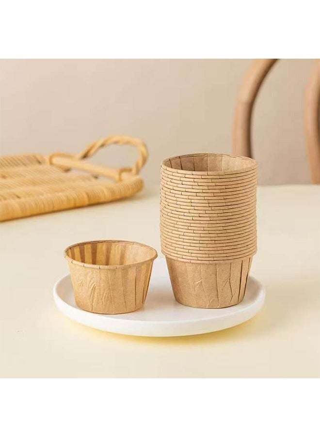 50Pcs Disposable Cupcake Baking Cups, High Temperature Resistant Oil Proof Liner Parchment Paper Cupcake, Baking Wrappers Accessories and Birthday Party Decorations  - Image 1