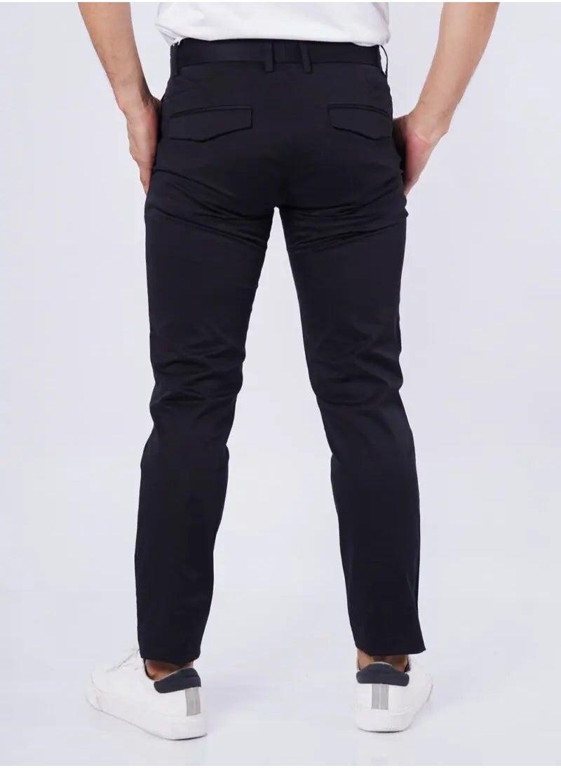 JACK & JONES - Men’s Button Closer Flat Front Casual Pant in Black - Image 1