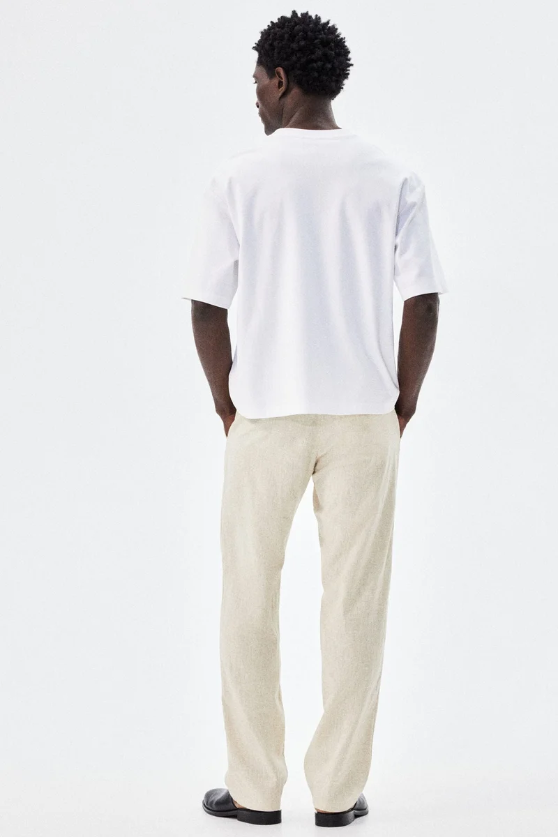 اتش اند ام Regular Fit Linen-blend trousers