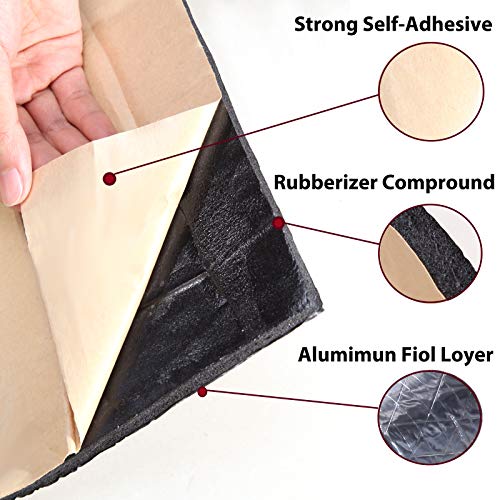 DREAMIZER Car Insulation Sound Deadening Heat Shield Thermal Noise Proof Mat 78''x 40'' - Image 3