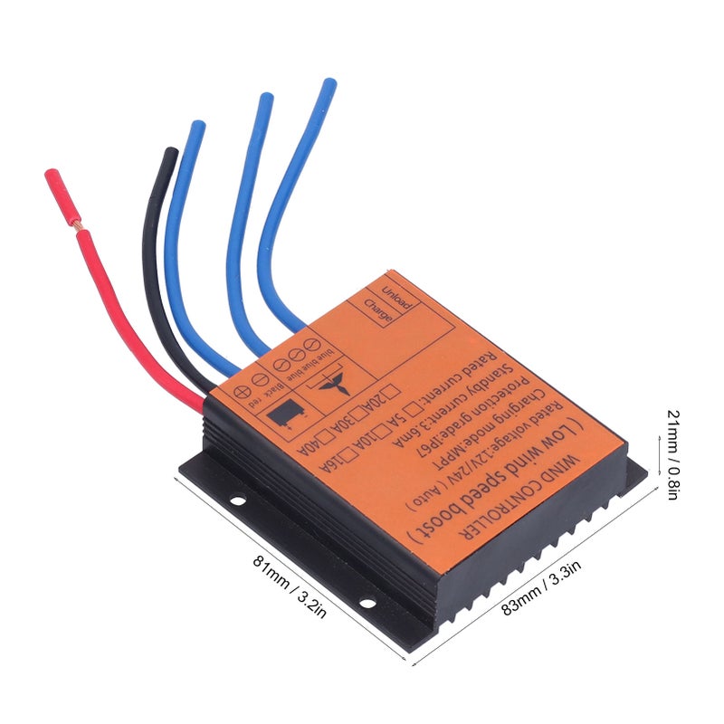 Wind Turbine Controller Low Voltage MPPT Charge Regulator with LED Light 100W‑400W 12V 24V5A - Image 2