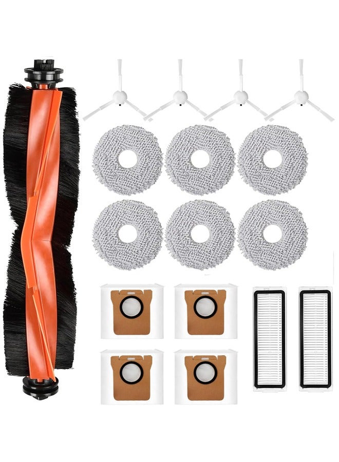 JVSCAM Accessory Set for Xiaomi X20+ Robot Vacuum Cleaner, 1 Roller Brush, 4 Dust Bags, 6 Wipes, 2 Filters, 4 Side Brushes, X20+ Replacement Part Robot Vacuum Cleaner Accessories - Image 1