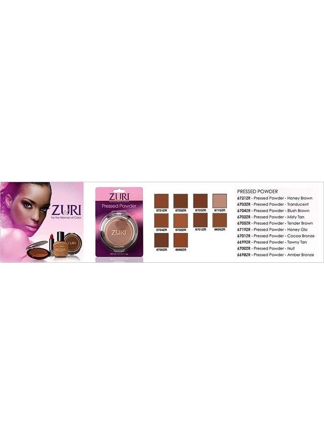Zuri - Zuri Naturally Sheer Satin Finish Pressed Powder - Chestnut - Image 1