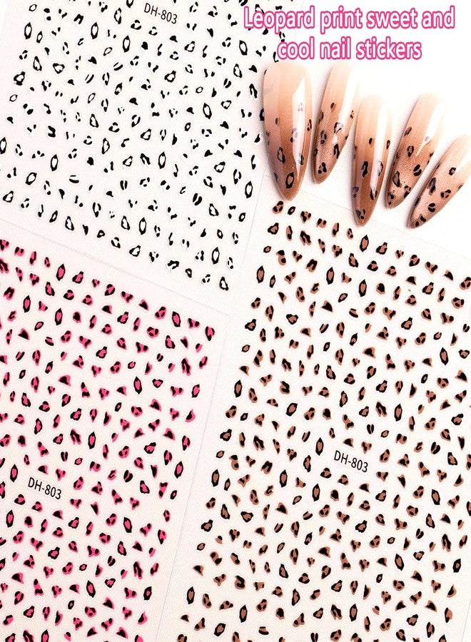 Snmzlc 6 Sheets Nail Art Stickers,Small Leopard Print Nail Decals for Nails Design,3D Self Adhesive Supplies,Design Decoration Accessories for Women and GirlsUS351 - Image 2