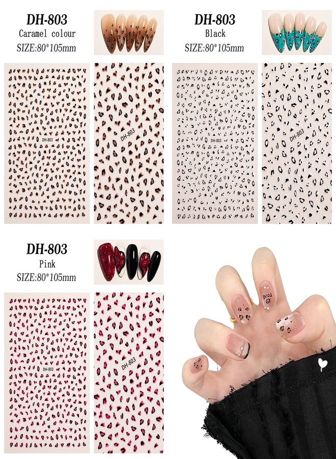 Snmzlc 6 Sheets Nail Art Stickers,Small Leopard Print Nail Decals for Nails Design,3D Self Adhesive Supplies,Design Decoration Accessories for Women and GirlsUS351 - Image 5