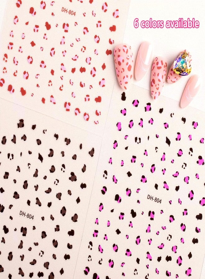 Snmzlc 6 Sheets Nail Art Stickers,Small Leopard Print Nail Decals for Nails Design,3D Self Adhesive Supplies,Design Decoration Accessories for Women and GirlsUS351 - Image 3