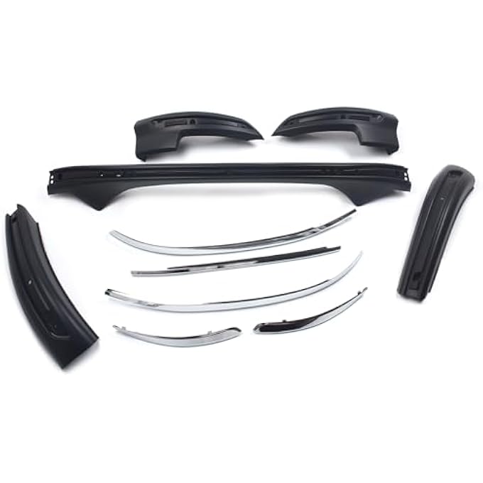 FINMOKAL Car Front Rear Skid Plate Bumper Board Guard Bars Trim Compatible with Mazda CX-5 CX5 2017-2019 (Black+Chrome) - Image 5