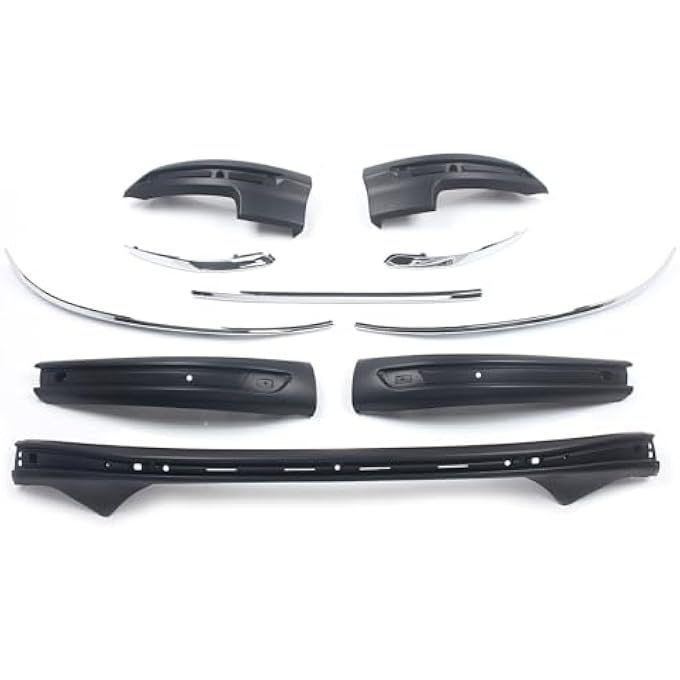 FINMOKAL Car Front Rear Skid Plate Bumper Board Guard Bars Trim Compatible with Mazda CX-5 CX5 2017-2019 (Black+Chrome) - Image 3