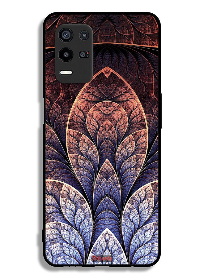 Tolwak Oppo K9x Protective Case Cover Floral Fractal Abstract - Image 2