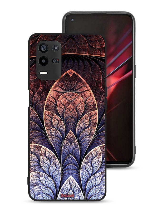 Tolwak Oppo K9x Protective Case Cover Floral Fractal Abstract - Image 1