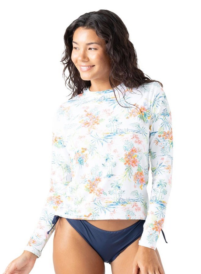 Roxy Women's Long Sleeve Rashguard – UPF 50+ Sun Protection, Surf, Beach Volley, Yoga, Quick-Dry Swim Shirt, Mix, M - Image 1