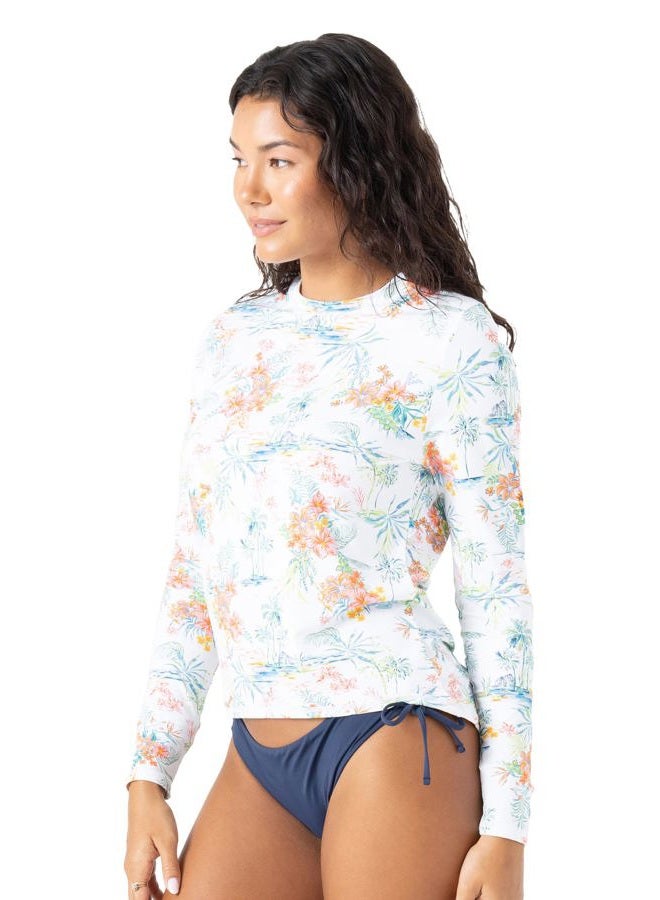 Roxy Women's Long Sleeve Rashguard – UPF 50+ Sun Protection, Surf, Beach Volley, Yoga, Quick-Dry Swim Shirt, Mix, M - Image 2