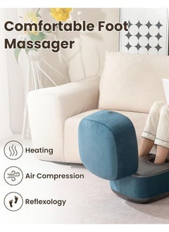 Nourest 3-in-1 Comfort F1 Foot Massager + Ottoman-Light Blue  - Image 3