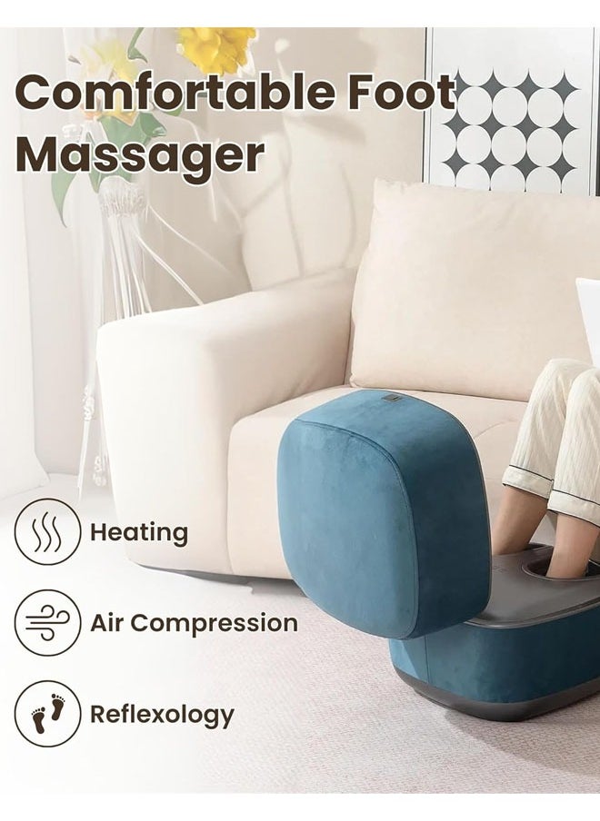Nourest 3-in-1 Comfort F1 Foot Massager + Ottoman-Light Blue  - Image 3