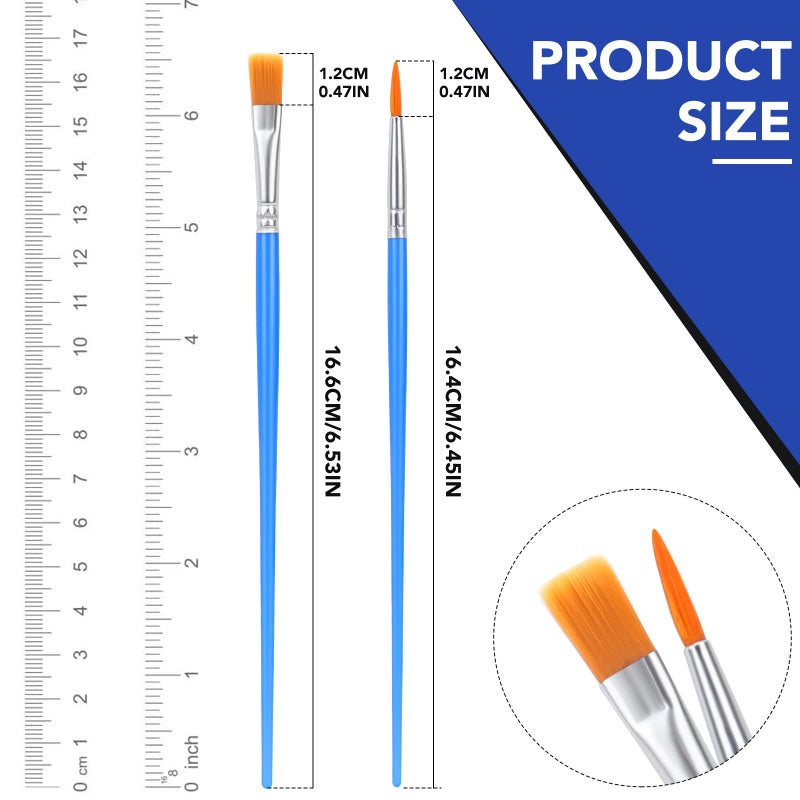 AROIC Acrylic Paint Brush Set, 200 pcs Nylon Hair Brushes for All Purpose Oil Watercolor Painting Artist Professional Kits - Image 4