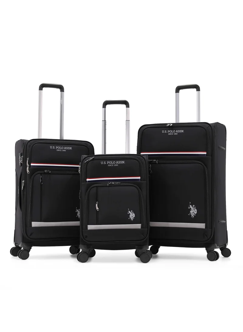 U.S. Polo Assn. U.S. Polo Assn. 3-Piece Softshell Luggage Set | 20" 24" 28" Spinner Suitcases with TSA Lock - Complete Travel System