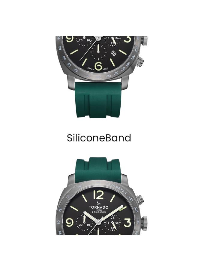 TORNADO Men's Silicone Chronograph Watch T9102-XSHB - 43x52 mm - Image 5