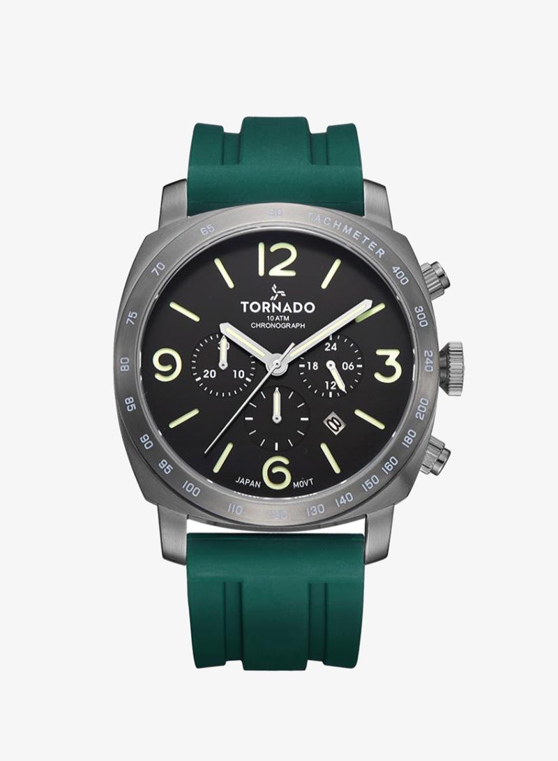 TORNADO Men's Silicone Chronograph Watch T9102-XSHB - 43x52 mm - Image 1