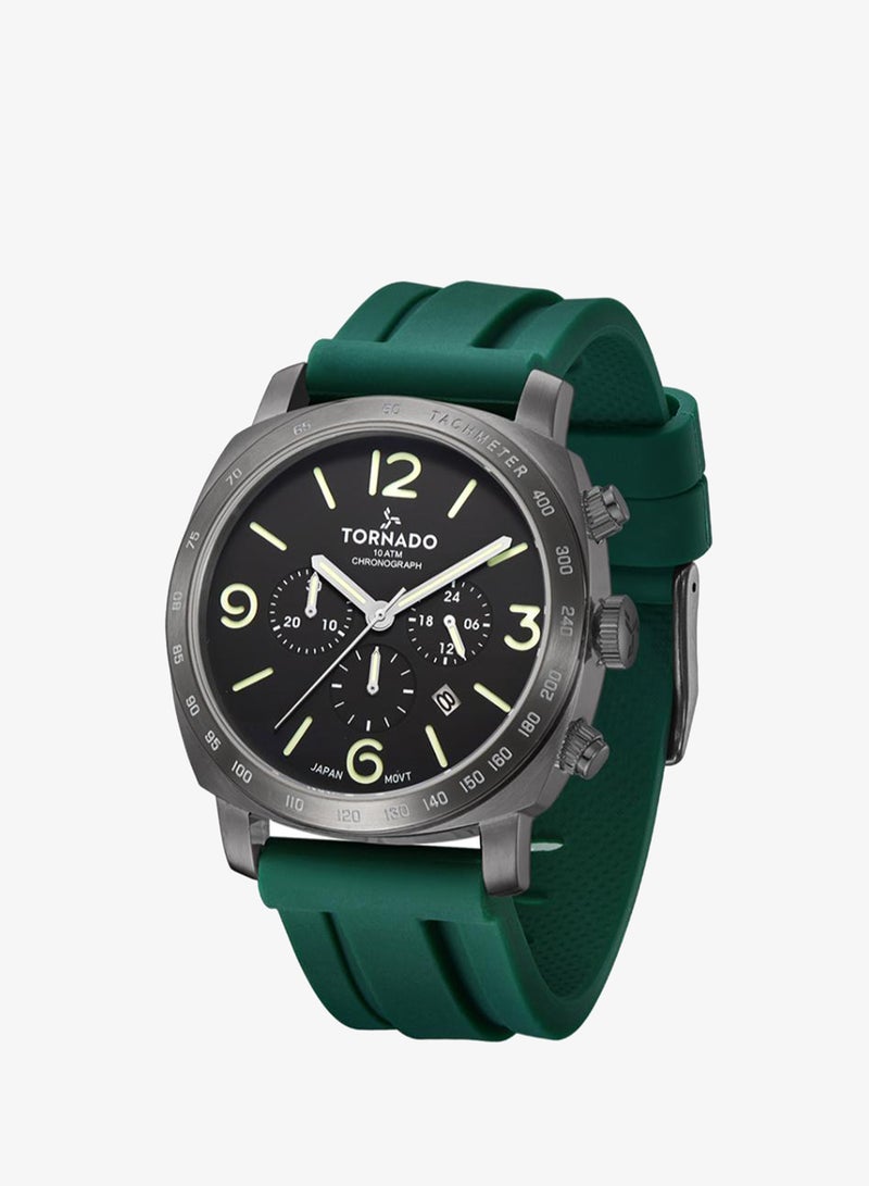 TORNADO Men's Silicone Chronograph Watch T9102-XSHB - 43x52 mm - Image 2