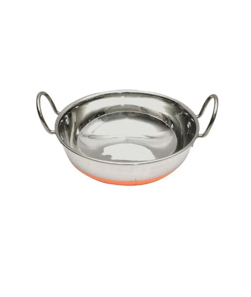 RSPTJM Copper Bottom Stainless Steel 1 Liter Kadhai With Bottom Pot Pans for Frying (Steel Kadai) - Image 2