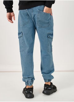 Styli Slim Fit Mid Rise Cargo Jogger Jeans  - Image 4