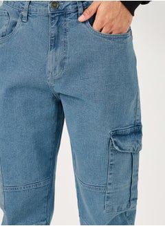 Styli Slim Fit Mid Rise Cargo Jogger Jeans  - Image 3