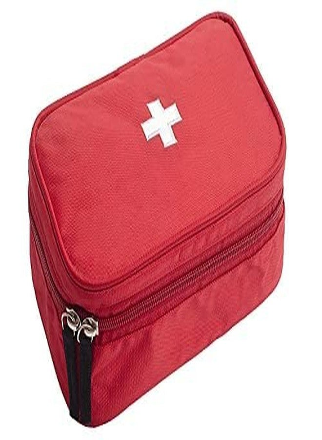 SADHHANA Enterprise First Aid Kit Bag | Medicine Storage Box | Multi-Utility with Handle | Portable & Spacious Emergency Kit Organizer with Mesh Pouch & Elastic Loops | Perfect for Travel, Camping - Image 1