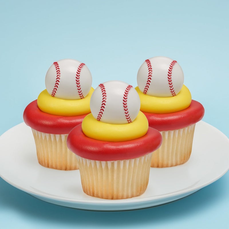 DecoPac Baseball Rings, Cupcake Decorations, Baseball Cupcake Toppers, Food Safe â€“ 24 Pack - Image 5