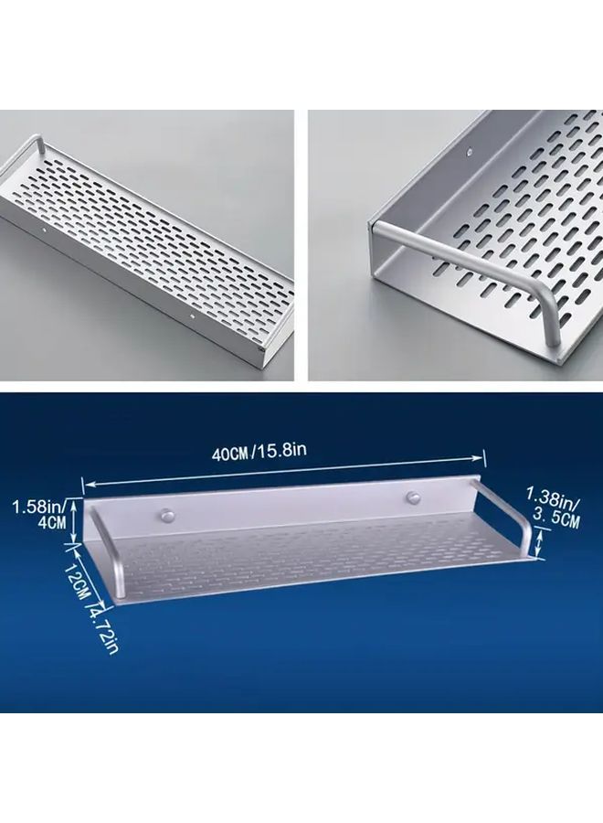 Heavy Duty Shower Caddy Wall Mounted 40cm Bathroom Organizer With Drainage Holes - Image 2