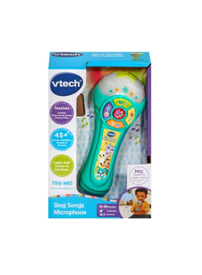 Vtech - Sing- Song Microphone - Multicolour | It has four animal buttons to introduce the animals, their sounds, and their numbers. | suitable ages 12m + up - Image 3