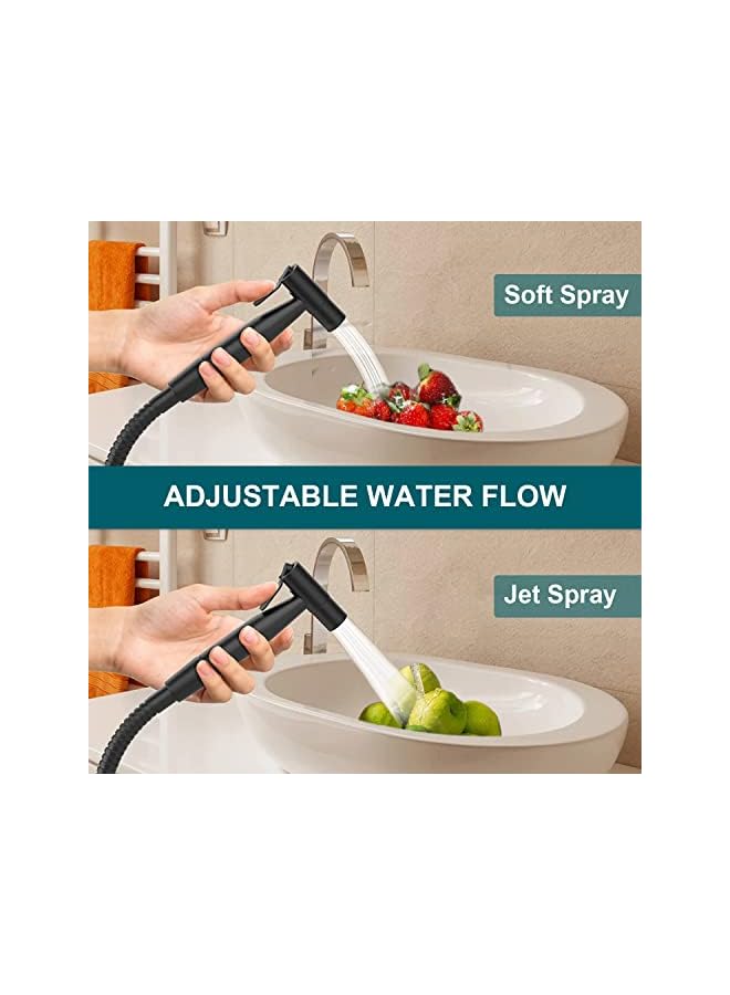 The Bros رشاش بيديت فاخر للمرحاض - ملحق رشاش يدوي مع صمام T من النحاس خالي من التسرب ورذاذ قابل للتعديل، مثالي للنظافة النسائية - Image 5