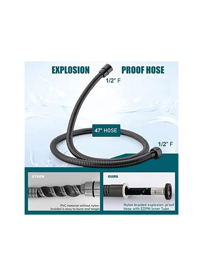 The Bros رشاش بيديت فاخر للمرحاض - ملحق رشاش يدوي مع صمام T من النحاس خالي من التسرب ورذاذ قابل للتعديل، مثالي للنظافة النسائية - Image 3