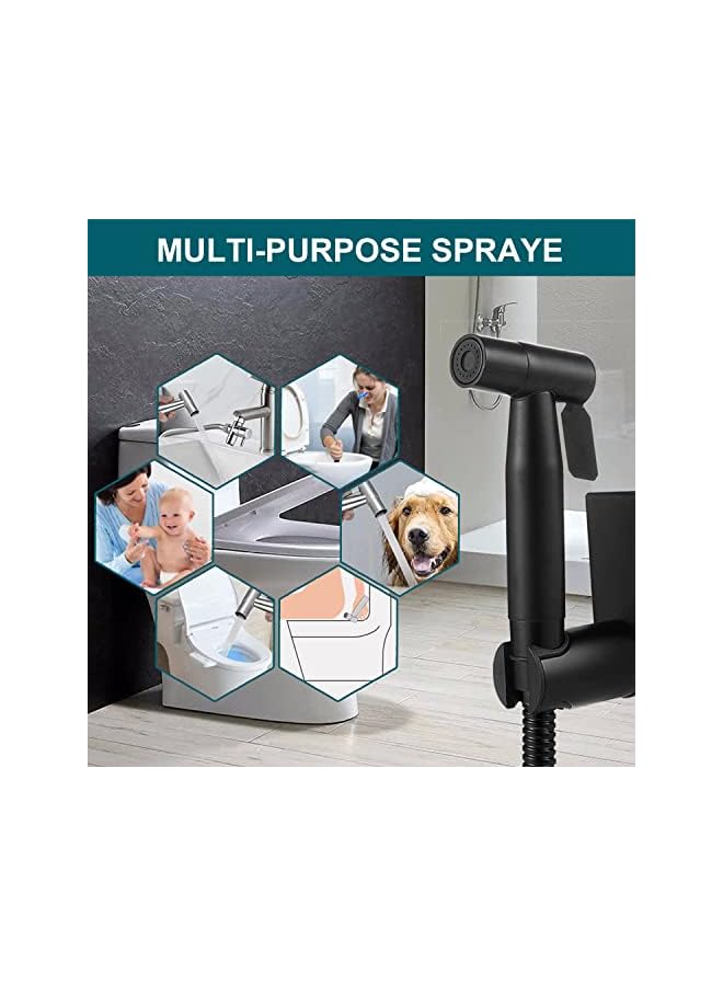 The Bros رشاش بيديت فاخر للمرحاض - ملحق رشاش يدوي مع صمام T من النحاس خالي من التسرب ورذاذ قابل للتعديل، مثالي للنظافة النسائية - Image 4