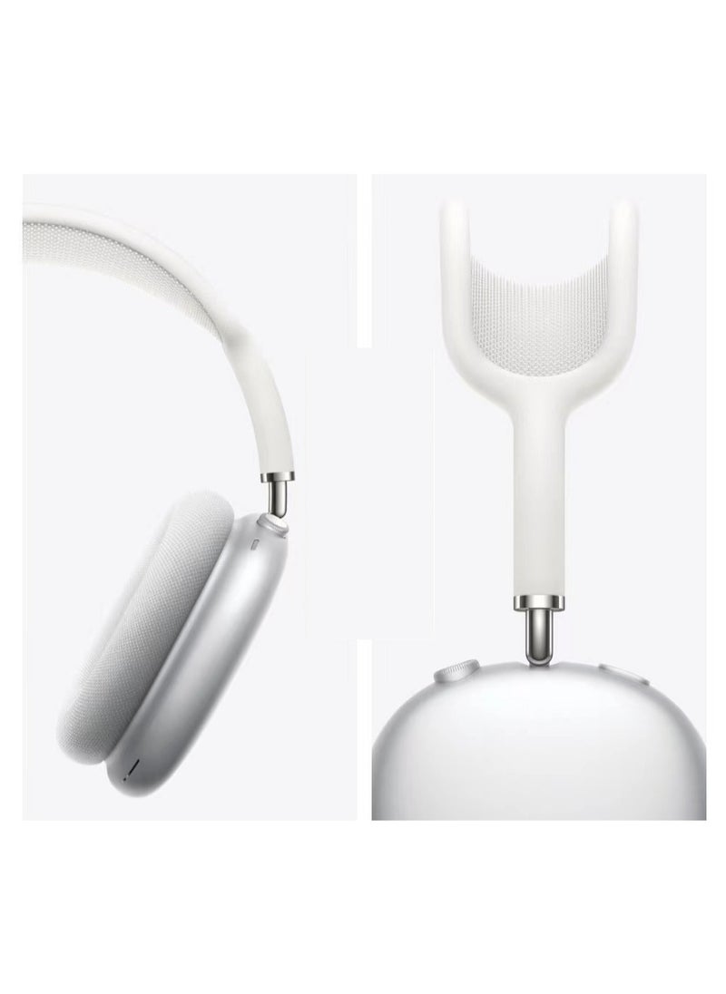 General - Headset AP Max Over-Ear Wireless Bluetooth Headphones Active Noise Cancellation Silver - Image 1