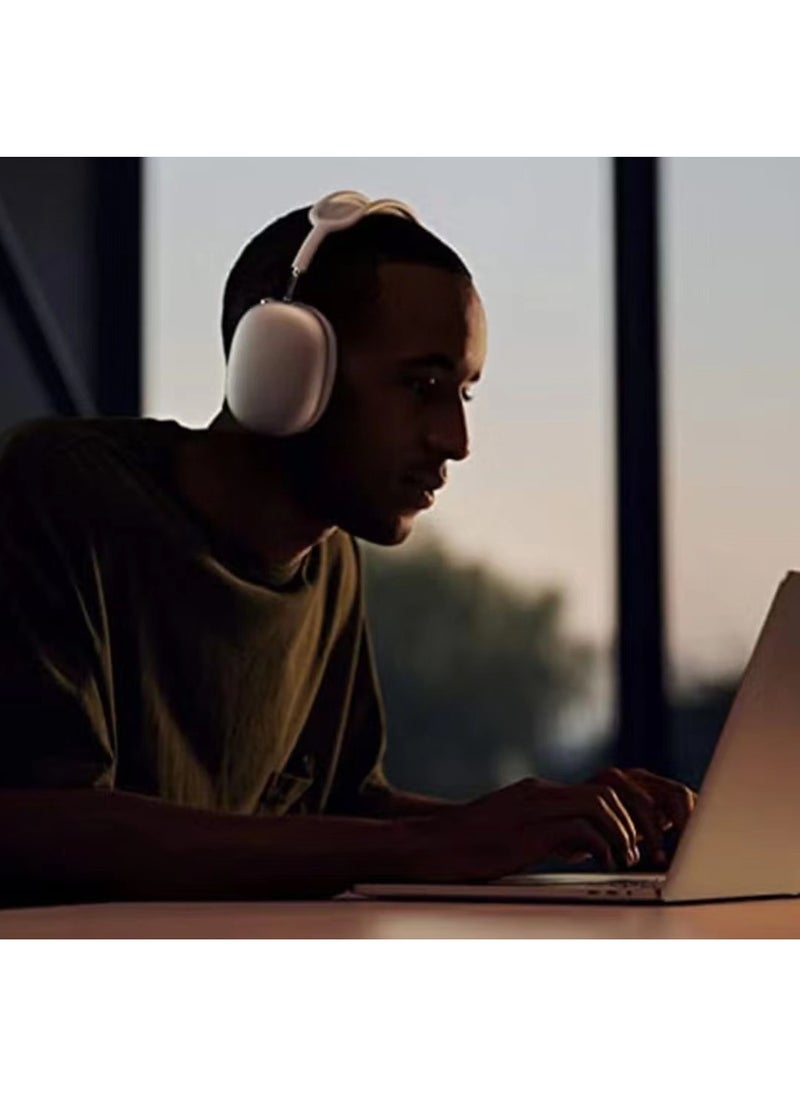 General - Headset AP Max Over-Ear Wireless Bluetooth Headphones Active Noise Cancellation Silver - Image 1