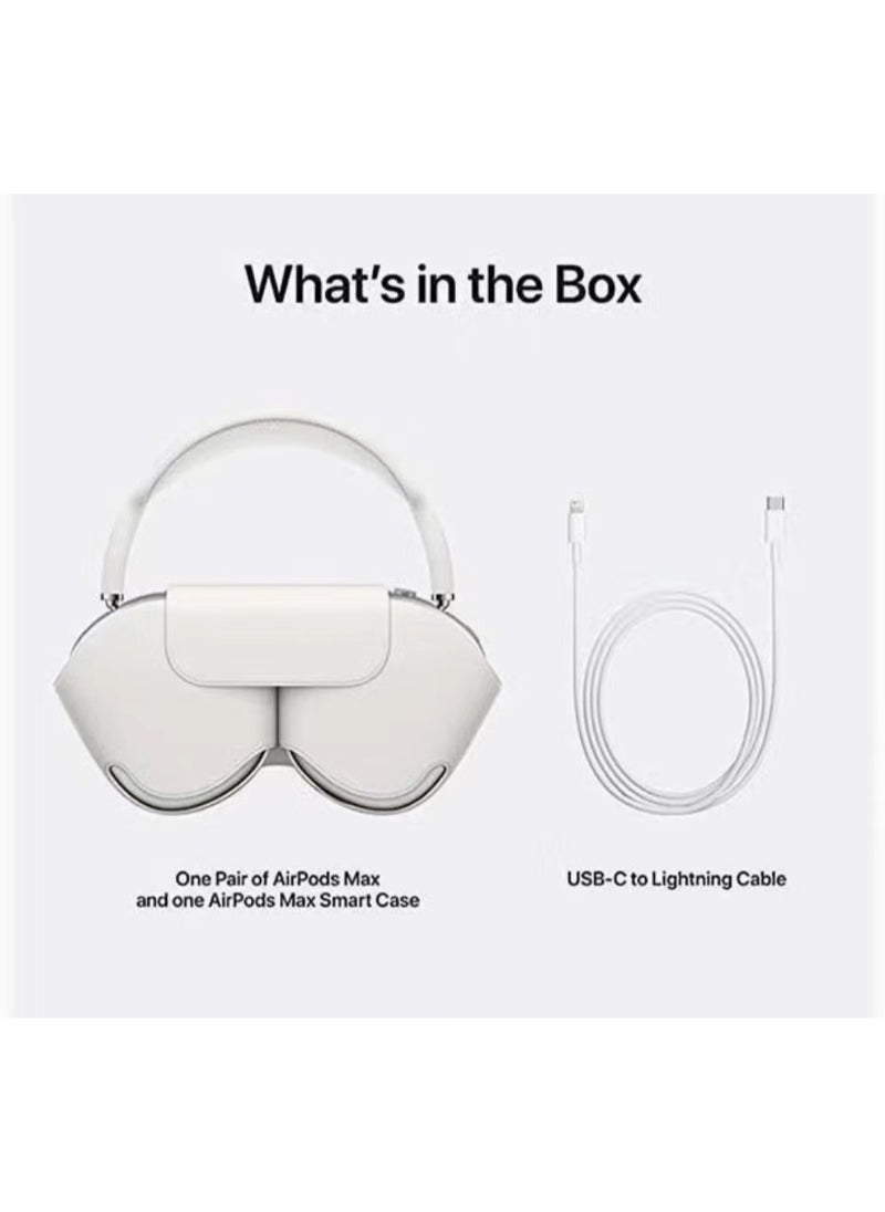 General - Headset AP Max Over-Ear Wireless Bluetooth Headphones Active Noise Cancellation Silver - Image 1