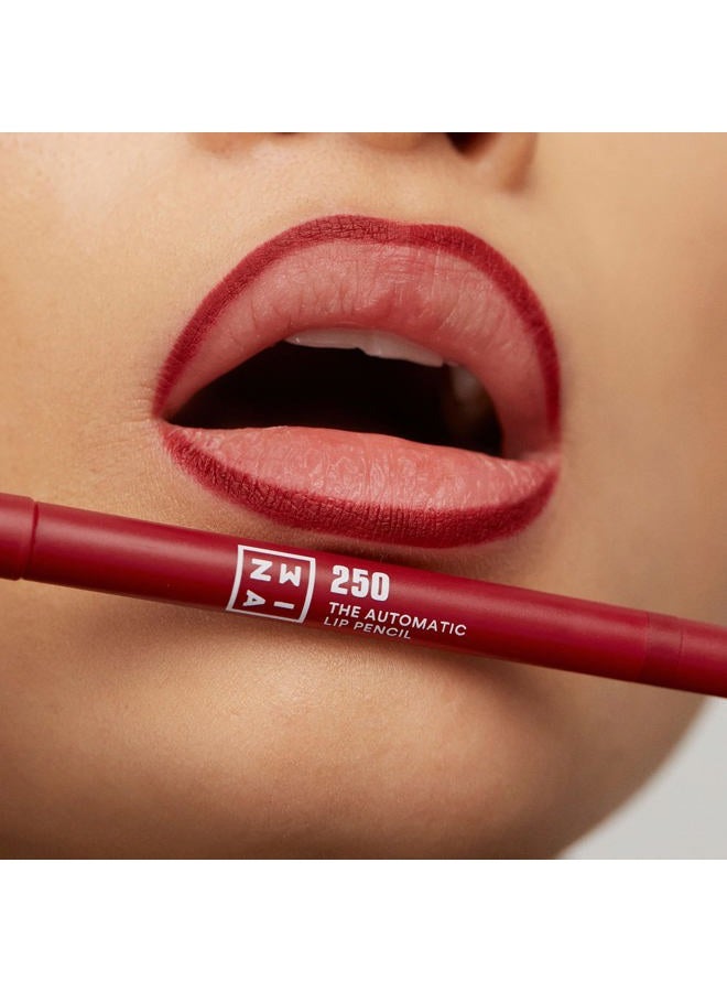 3INA MAKEUP - Retractable Lip Liner Pencil with built in Sharpener - Waterproof - Easy Glide Creamy Formula - Longwear - Vegan - The Automatic Lip Pencil 250 Dark pink red - Image 2