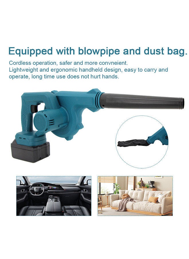 Generic - Rechargeable 2-in-1 Blowing and Suction Leaves Dust Collector High Power Cordless Electric Air Blower Multifunctional Portable Vacuum Cleannig Blower Home and Car Cleaning Accessory - Image 1