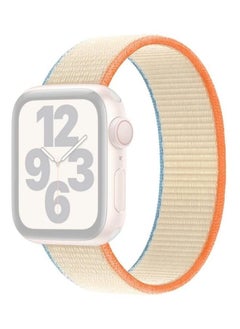 Single Loop Nylon Replacement Watchband For Apple Milky White