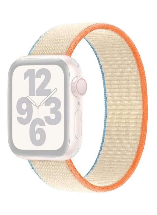 NIBEMINENT - Single Loop Nylon Replacement Watchband For Apple Milky White - Image 1