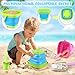 FHOZGECY Beach Toys Sand Toys with 2 Collapsible Bucket 2 Beach Mesh Shovel Sand Shovel Shark Tooth Sifter and Mesh Bag for Shell Collecting Sand Dipper Beach Scoop Toys for Kids Boys and Girls - Image 4