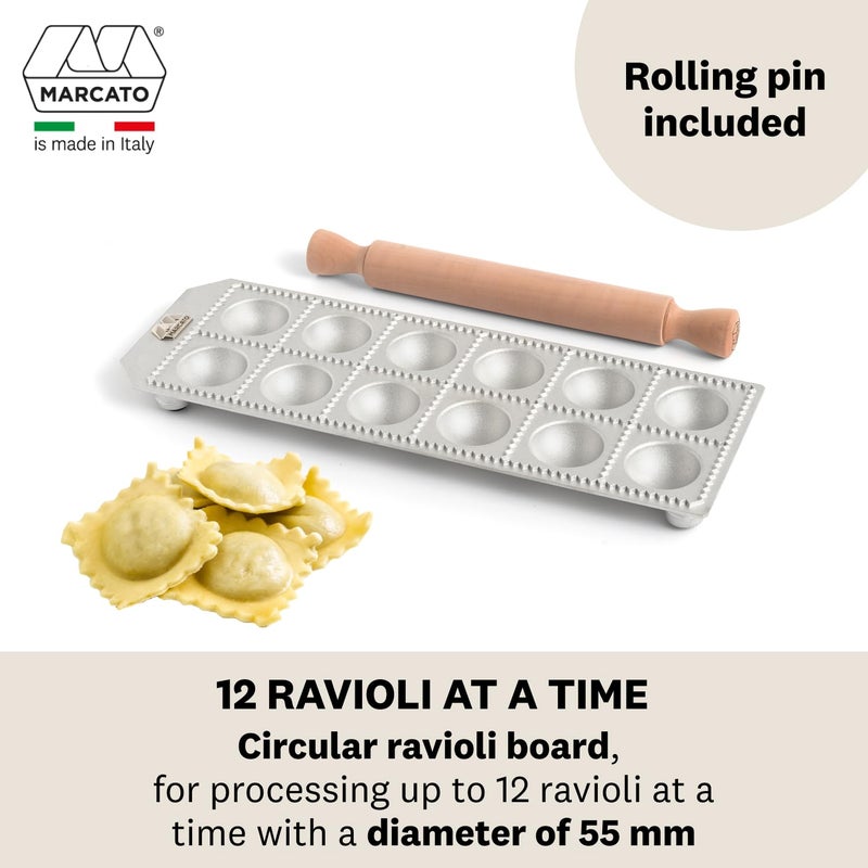 Marcato 8383 Maker Mould Makes 1Dozen 2Inch Round Raviolis Matte - Image 3