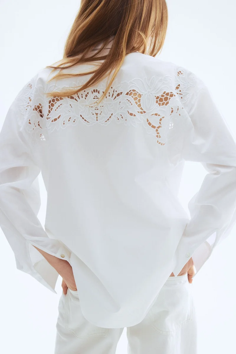 H&M Broderie anglaise cotton shirt